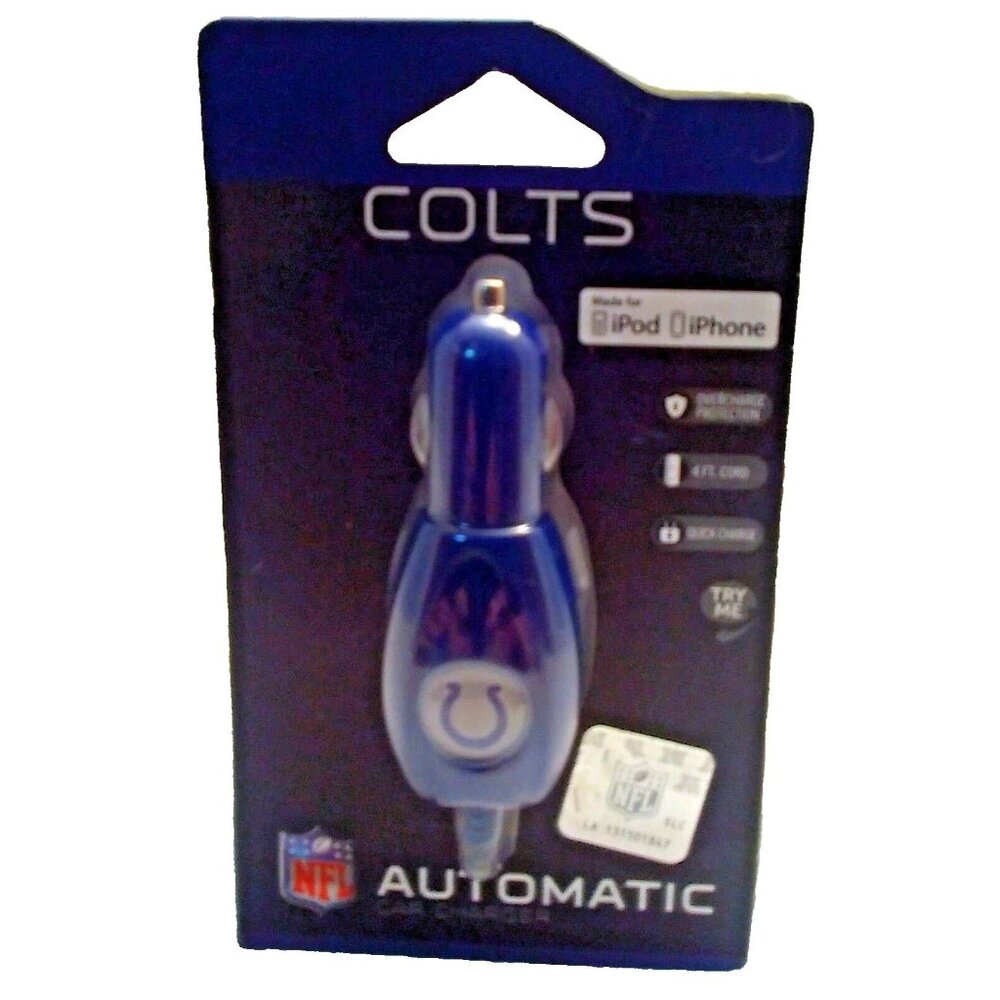Indianapolis Colts NFL iPod or iPhone car charger (ipod / iphone 4) New